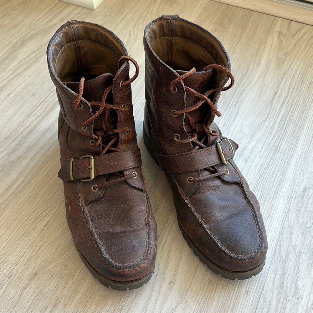 Vintage Leather Boots by Polo Ralph Lauren in Dark Brown